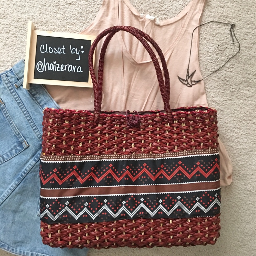 Handwoven Bamboo bag from the Philippines